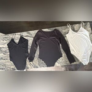 3 piece set - SHEIN Black and White Bodysuit Trio